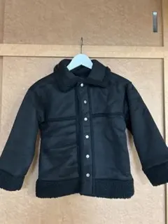 UNITED ARROWS ボア襟付きコート S ブラック