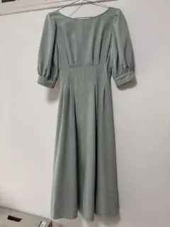 【andcouture】パフスリーブロングワンピース