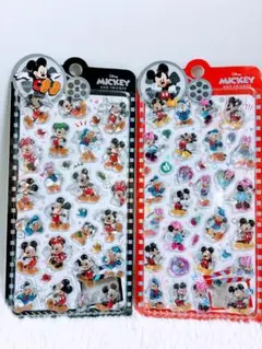 ミッキーミニーボンボンドロップシール2枚