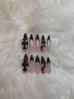 ネイルチップ クロスネイル フレンチネイル フラッシュネイル ロングネイルのサムネイル
