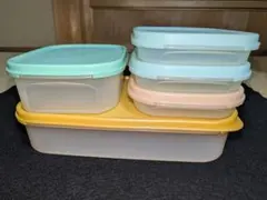 Tupperware MMハーフワイド薄型と#1が4個MMワイド#1が1個のサムネイル