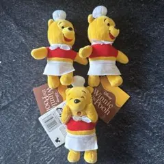 プーさん シェフぬいぐるみ 3体セット