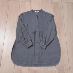 J.PRESS LADIES S　【洗える】 バンドカラー チェックブラウス