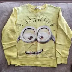 H&M ミニオンプリント トレーナー イエロー