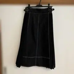 ブラックデニムプリーツスカートのサムネイル