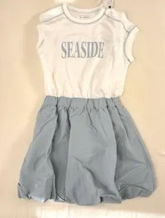 GU カットソーコンビネーションバブルワンピース 130cm