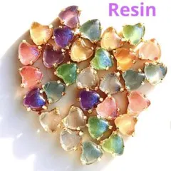 ꫛꫀꪝ✧‧˚ラメ入り ぷっくりオーロラガラス風ハート♡⁼³₌₃MIXアソート