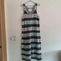 OP ロングワンピース ボーダー マキシワンピース