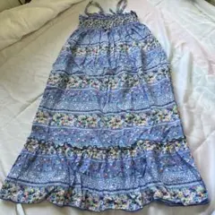 花柄　キャミワンピース　130