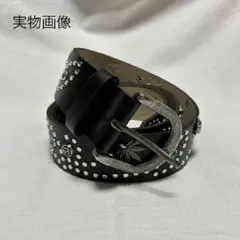 ウエスタンベルト ターコイズ スタッズ アメカジ ブラック y2k ヴィンテージ