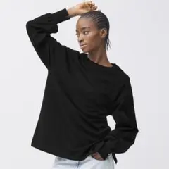 ライトスウェットオーバーサイズT［BLACK］