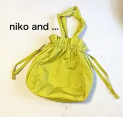 ニコアンド トートバッグ 巾着バッグ イエロー バッグ 黄色