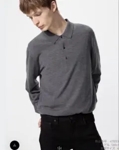 ユニクロ　メリノニットポロセーター