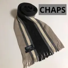 CHAPS チャップス　メンズマフラー　　　 100%ラムウール　ストライプ