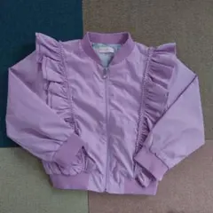 美品　mezzo piano フリルボンバージャケット 130cm