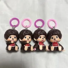 モンチッチ　4点ペアセット　めじるしアクセサリー　アンブレラマーカー
