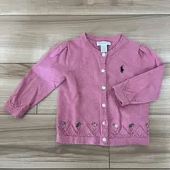 4/30迄！Ralph Lauren ピンク カーディガン 12m
