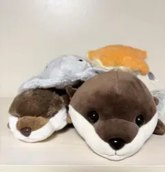 カワウソ ぬいぐるみ　2点セット　水族館