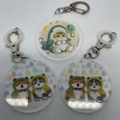 アクリルキーホルダー 3個セット 猫とクマ