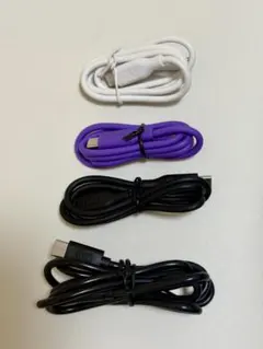 CIO USB Type-C ケーブル 4本セット（黒×2、紫 、白）