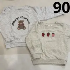 トレーナー　90 くま　いちご　女の子