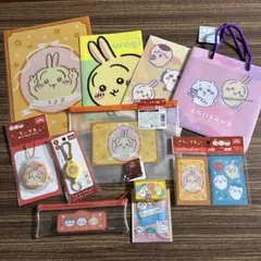 うさぎ　10点セット ちいかわフラットポーチ　クリアファイル