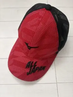 YONEX ALL JAPAN メッシュキャップ ブラック×レッド - メルカリ