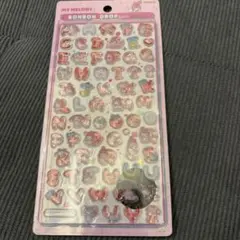 マイメロディ ボンボンドロップシール もじ