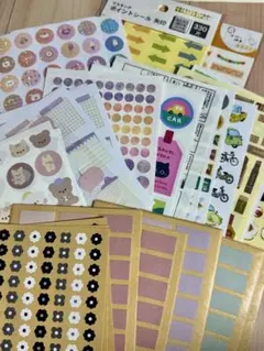 60枚おまけ付 ポイント ラベルシールシート 箔押し ホログラム 手帳まとめ売り