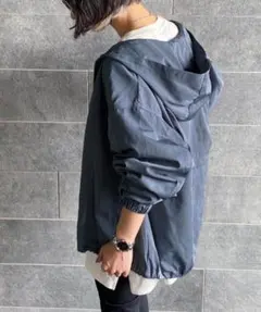 ページボーイ　スナップフードブルゾン　サックスブルー