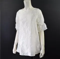 mysticミスティック　シースルーレース半袖トップス　Mくらい