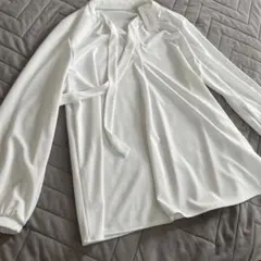 L&WDESIGN ホワイト長袖シャツ Lサイズ入園入学に！
