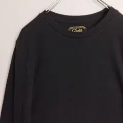 Jachs 長袖シャツ ロンT サーマルシャツ ブラック 無地 メンズМ