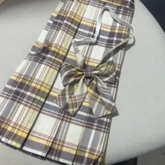 なんちゃって制服　イエロークリーム　スカート&リボン