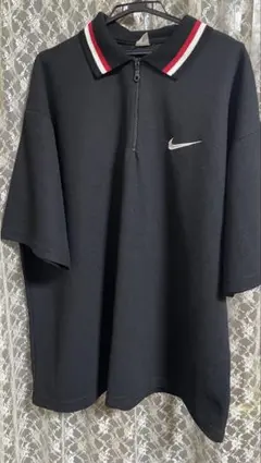 NIKE ハーフジップ ポロシャツ 半袖 ブラックのサムネイル