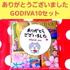 GODIVA　プチギフト　ありがとうございました　退職　お礼　お返し　卒業　卒園