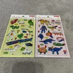 シール　ぷくぷくシール　 にせんちめんたる　３Ｄsticker 2枚セット