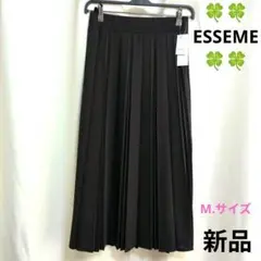 ✨新品✨ESSEME✭黒✭プリーツロングスカート