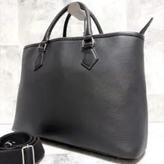美品✨バーニーズニューヨーク 2way トート ビジネスバッグ 本革 レザー 黒