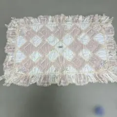 美品 さえら アキアカネ ベッドカバー レース フリル 花柄 - メルカリ