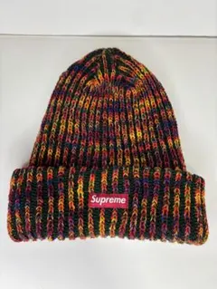 Supreme Rainbow Loose Gauge Beanie Black