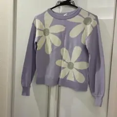 ギャップキッズ150cm花柄紫セーター