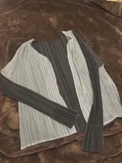 美品 PLEATS PLEASE長袖 ボレロ 立体カーディガン サイズ3 - メルカリ