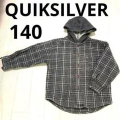 【美品】　QUIKSILVER クイックシルバー フード付きチェックジャケット