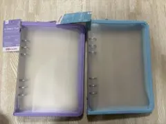 A5 6リングファイル 紫 青 2色セット