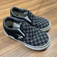 VANS スリッポン チェック柄 ブラック・グレー