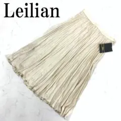 LA7122 新品タグ付き レリアン ドット プリーツスカート ベージュ 13