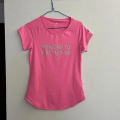 adidas ピンク トレーニングTシャツ 半袖