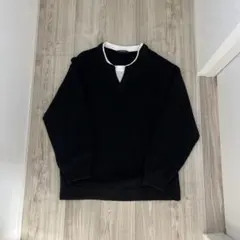 重ね着風ニット メンズM