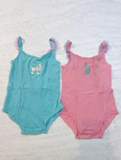 水色・ピンク 70cm タンクトップ 2枚セット